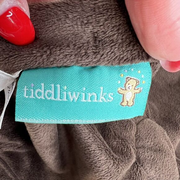 Tiddliwinks Security Blanket Blue Dog Lovey Lovie Baby Blue Brown 13" Square - Picture 6 of 9